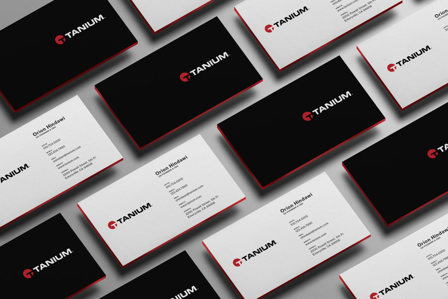 Tanium business card layout