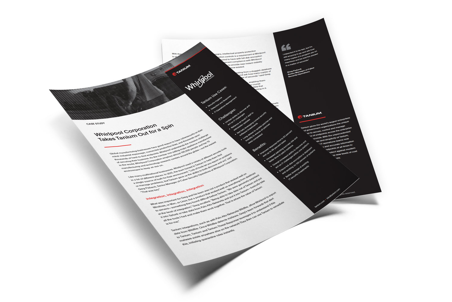 Tanium Whirlpool case study spread